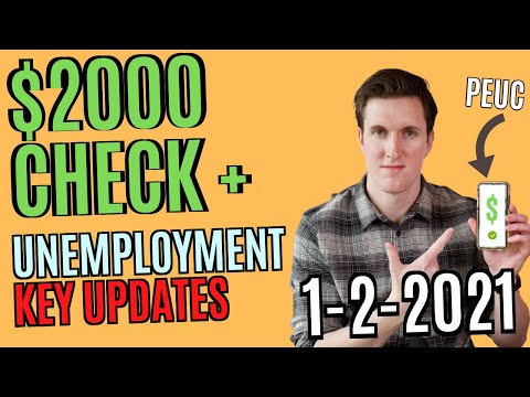 $2000 Stimulus Check Update & Stimulus Unemployment Insurance Update (1-2-2020)