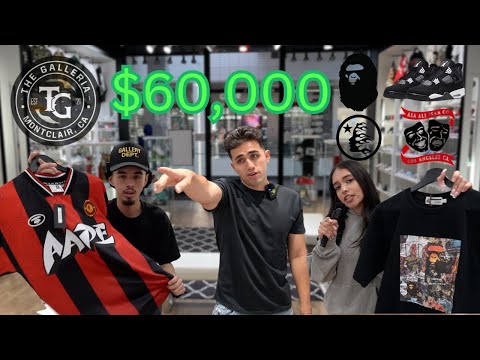 WE SPENT $60,000 ON BAPE, WHITE THUNDER 4S, HELLSTAR & ASAALI *HUGE CASHOUT*