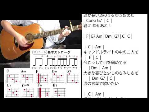 (2A)「乾杯」長渕剛 16ビートストローク最初の課題曲【コード譜】