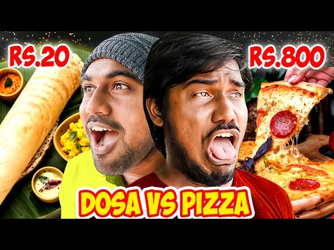 ₹20 Dosa Vs ₹800 Pizza | Taste Test | SMBros Vlog & Cooking