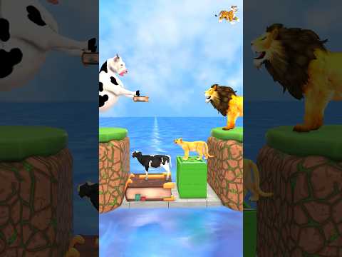 Knowledge vs Money? With Cartoon Cow vs Tiger What To Choose? #Shorts #Cartooncow #Viral #shortsfeed