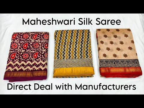 Bagru Print Maheshwari Silk Saree | Maheshwari Silk Saree Wholesale #shopnow #wholesale #sarees