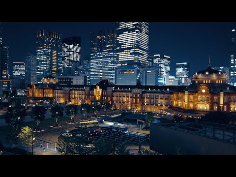 ASMR Tokyo Station Area Ambience｜Traffic noise / Train sounds / White noise