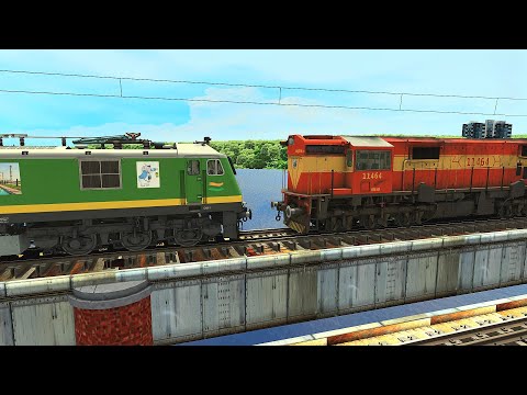 TRAIN SIMULATOR I WDM3D Rescue WAG9 Express Train Pantograph Failure I TRAIN VIDEO I RAILWAY RITAM