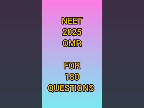 Neet OMR 2025 #neet #viralshort #neet2025 #aiims #mbbs #pw #neetmotivation #viralvideo #neetomr