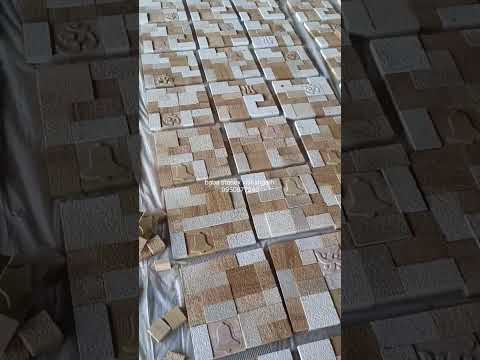 Natural stone wallcladding tiles CNC work om swastik wall cladding tails elevation tails #shorts