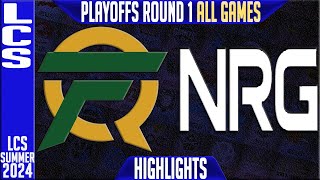 FLY vs NRG Highlights ALL GAMES | LCS Playoffs Summer 2024 Round 1 Upper | FlyQuest vs NRG Esports