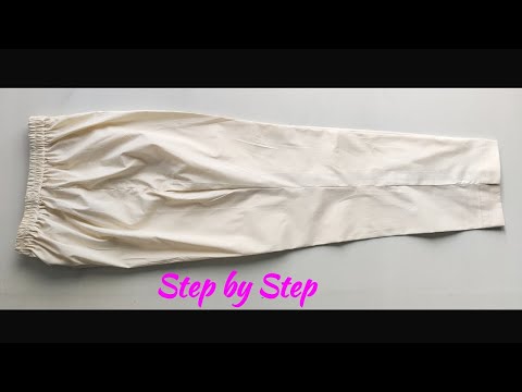 Very Easy Pant Trouser cutting and stitching | Step by step Pant Cutting and Stitching | Ladies pant