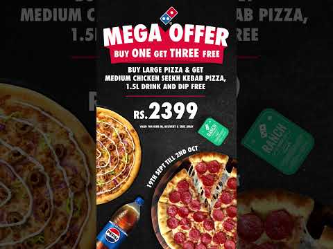 Buy a Large Pizza for just Rs. 2399, get Medium Pizza, a 1.5L Drink, and a Delicious Dip FREE!