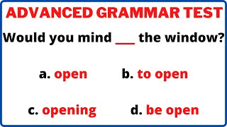 Difficult/Advanced English Grammar Quiz- 30 Question Level Test | English MasterClass #learnenglish