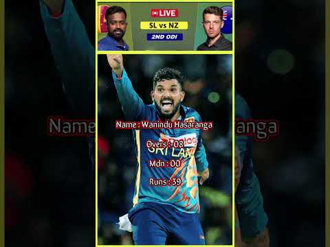 Wanindu Hasaranga | 2nd ODI vs New Zealand #trendingshorts