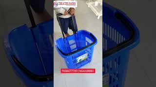 Shopping wheel basket | Shopping basket | plastic basket | baskets for shopping | supermarket basket