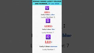 ZODIAC SIGNS 🛑 Lucky number and colour #zodiacsigns #horoscope #leo #lucky_zodiac #luckynumbers