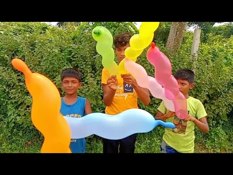 Have fun blowing up balloons And smile and be happy। kids episode-43