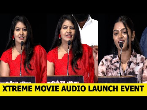 Rachitha Mahalakshmi & Abi Nakshathra Cute Speech at Xtreme Movie Audio Launch