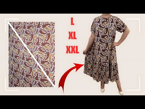 VERY EASY Cut in 5 Minutes, Sew and QUICK dress that fits all sizes