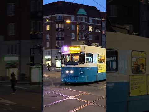 Blue Tram - Gothenburg -Largest Tram Network in Sweden #train #trainlover