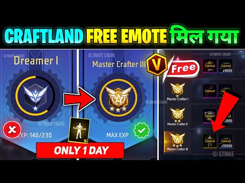 Craftland Emote Kaise Le || Craftland Level Up Kaise Kare || How To Get Craftland Emote In Free Fire