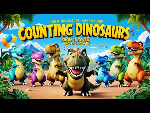 Counting Dinosaurs Adventure: From 1 to 10 and Back Again | Fun Kids’ Counting Song