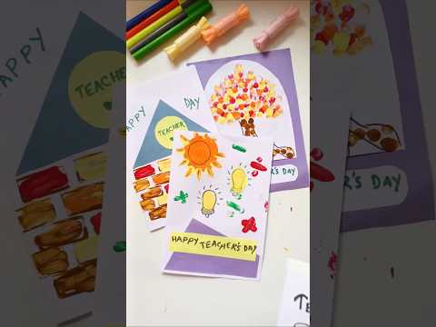 Thankyou 🧑‍🏫🧑‍🎨 | teachers day greeting card making ideas easy | #shorts #ytshorts #teachersday