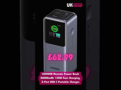 UGREEN Nexode Power Bank 20000mAh 130W Fast Charging, 3-Port USB C Portable Charger £62.99 👇🔥🔥