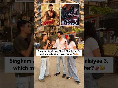 Public Choosing Between Singham Again v/s Bhool Bhulaiyaa 3 Clash | Funniest Vox Pop | Arham Chordia