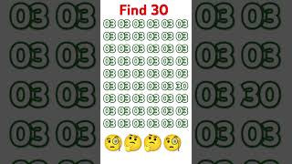 Find 30 #trending #viralvideo #numbergame #shortvideo #quiz #puzzzle #numberpuzzle #iqtest #puzzel