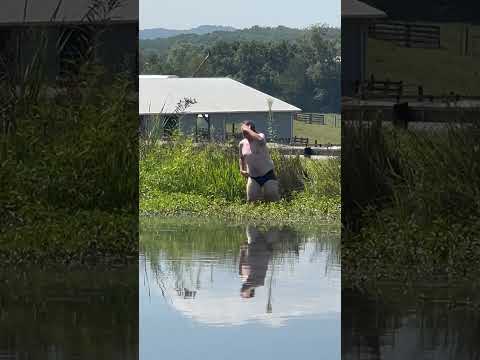 The Most Redneck Way To Catch Fish! #fishing #bassfishing #catfish #farmlife #farm