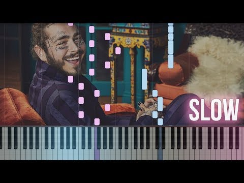 Post Malone ft. Young Thug - Goodbyes | How To Play Piano Tutorial [SLOW] + Sheets