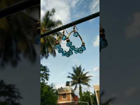 Crystal Earrings | Shabna's Designs #jewellerymaking #diy