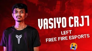 WHY @vasiyocrj7 LEFT FREE FIRE ESPORTS TOURNAMENT|| FULL DETAIL (INSTAGRAM LIVE)