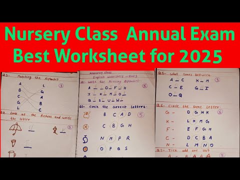 nursery class English worksheets | English worksheets for nursery |nursery class teaching |for exam