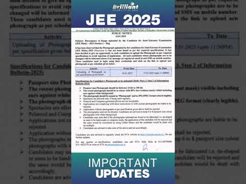 JEE MAINS 2025 - Latest Update | 16 Jan 2025 | Profile Photo