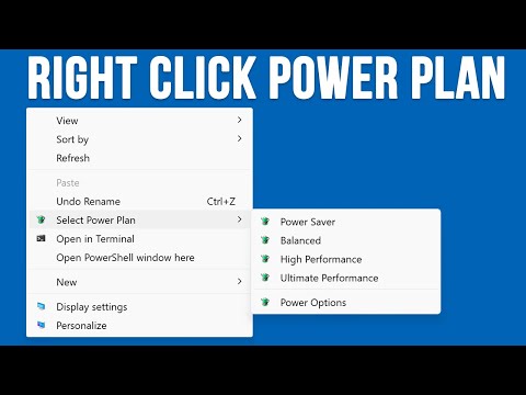 Add a Choose Power Plan Right Click Context Menu to Windows