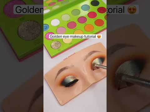 Golden Eye Makeup Tutorial✨❤ || Easiest Glitter Eye Makeup Tutorial || Quick Easy Eye Makeup😍||