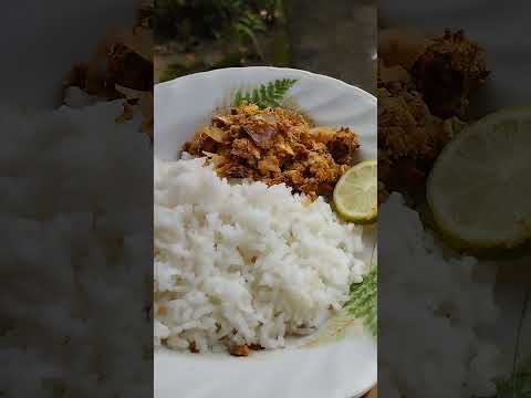 কাঁঠালের বিচির শুঁটকির ভর্তা সাথে গরম ভাত 😋😋😋