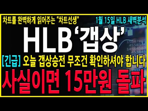 [HLB 에이치엘비]"긴급" 5분전, 새벽속보! 와...결국 이거였네요! 폭등랠리 시작합니다! 시외 +6% 급등! 수요일 갭상승전략 무조건 체크!! #hlb#hlb목표가#hlb주식