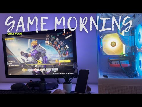 gaming vlog 🎮 | cozy gaming morning | marvel rivals, pokemon legends, cyberpunk 2077