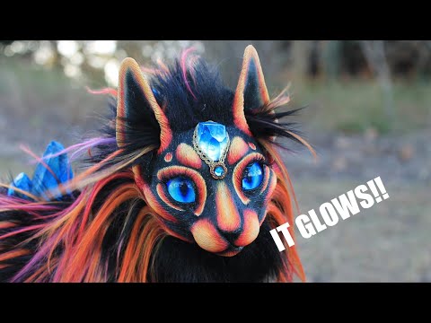 I Made a Glowing Crystal Cat! (Illari OOAK Handmade Fantasy Poseable Art Doll)