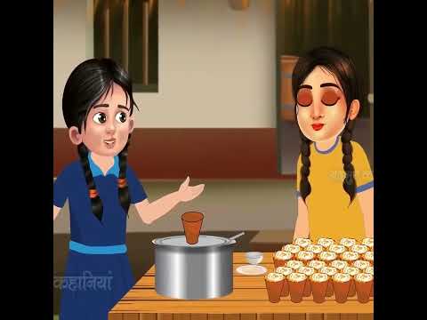 ग़रीब लड़की का पिज़्ज़ा| daily story | "Garib Ladki ka Pizza: Heartwarming Cartoon Story of Kindness