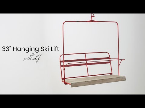 33" Hanging Ski Lift Shelf