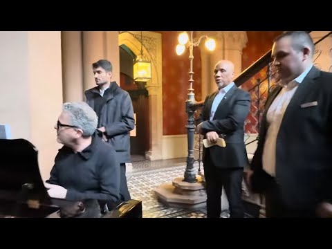 Security Heavy Mob Interrupt Classical Singer’s Serenade