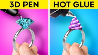 GLUE GUN vs 3D PEN || Creative DIY Ideas and Cool Hacks