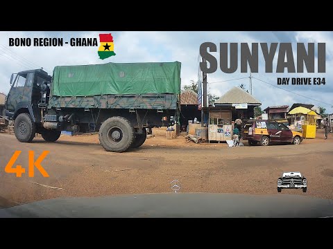 Sunyani Day Drive E34 from Watchman Asunten to Kojonumkrom 4K