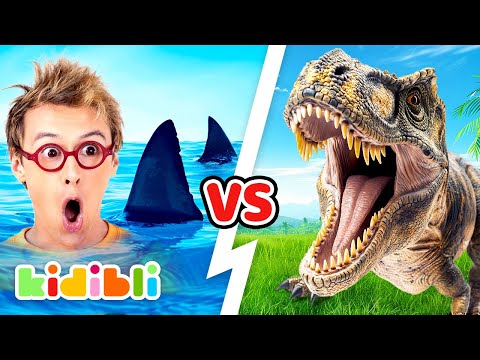 Sharks VS Dinosaurs 🦈🦖 ! SPECIAL COMPILATION | Educational videos for kids | Kidibli