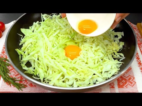 Just add eggs to cabbage! 😍 Everyone is looking for this recipe! Ready in 10 minutes!