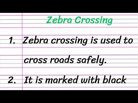 Zebra Crossing Essay in English 10 Lines || Short Essay on Zebra Crossing || Essay on Zebra Crossing