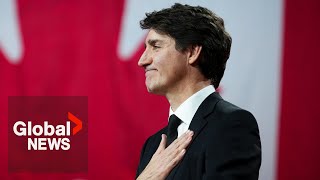 “Elbows up”: Trudeau warns Canada of “existential” threat from US in final speech as PM | FULL