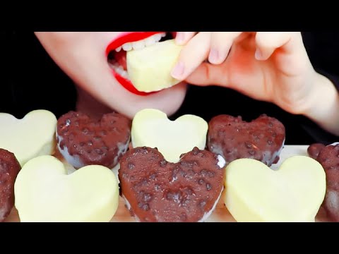 ASMR White and Brown Chocolate Icecream Eating Vlog 화이트와 브라운 초콜릿 아이스크림 먹기 @Jane_asmr