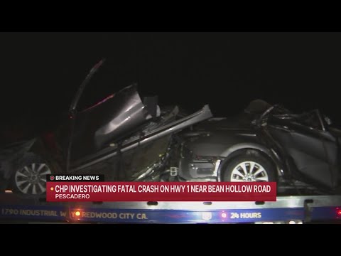 Fatal crash in San Mateo County splits car in two